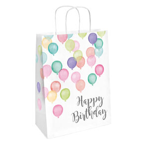 Amscan Darčekové tašky - Happy Birthday pastelové 2 ks
