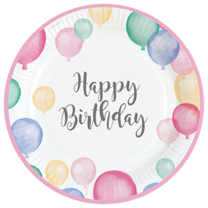 Amscan Taniere Happy Birthday - Pastelové balóny 8 ks