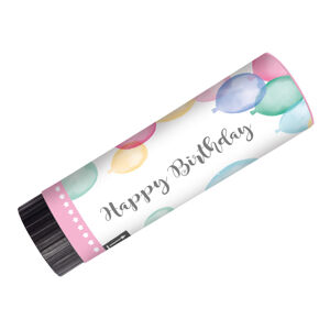 Amscan Párty vystreľovacie konfety - Happy Birthday pastelové balóny 2 ks