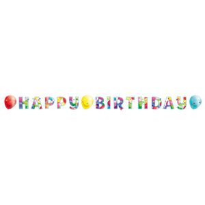 Amscan Banner Happy Birthday - Farebné balóny