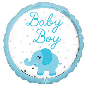 Amscan Fóliový balón - Baby Boy modrý sloník