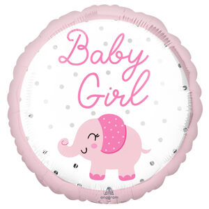 Amscan Fóliový balón - Baby Girl ružový sloník