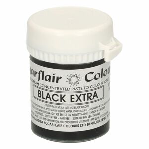Sugarflair Colours Gélová farba Black Extra - Čierna 42 g