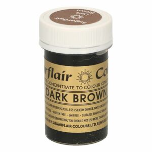 Sugarflair Colours Gélová farba Dark Brown - Tmavohnedá 25 g