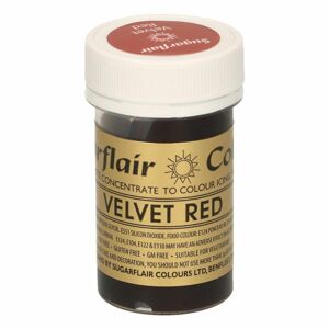 Sugarflair Colours Gélová farba Velvet  Red - červená 25 g