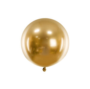 PartyDeco Balónik chrómový zlatý 60 cm