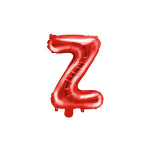 PartyDeco Fóliový balón Mini - Písmeno Z 35 cm červený