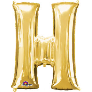 Amscan Fóliový balónik písmeno H 86 cm zlatý