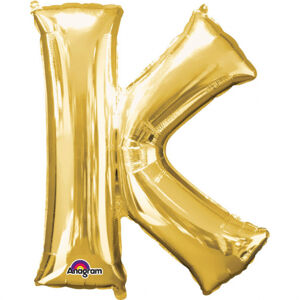 Amscan Fóliový balónik písmeno K 86 cm zlatý