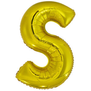 Amscan Fóliový balónik písmeno S 86 cm zlatý