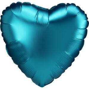 Amscan Fóliový balón srdce satén - Aqua