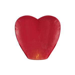 PartyDeco Lietajúci lampión - červené srdce 37 x 93 x 95cm
