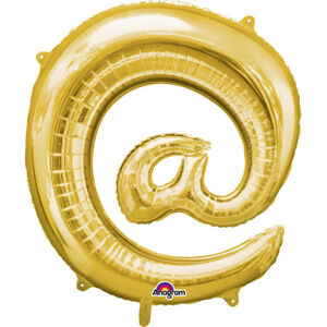 Amscan Fóliový balónik symbol @ 86 cm zlatý