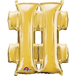 Amscan Fóliový balónik symbol # 86 cm zlatý