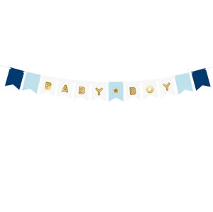 PartyDeco Banner - Baby Boy 15 x 160 cm