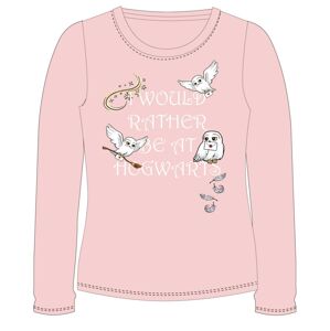 EPlus Dievčenské tričko s dlhým rukávom - Harry Potter Hedwiga ružové Veľkosť - deti: 134