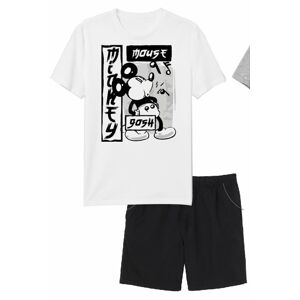 EPlus Pánske pyžamo - Mickey Mouse biele Veľkosť - dospelý: XL