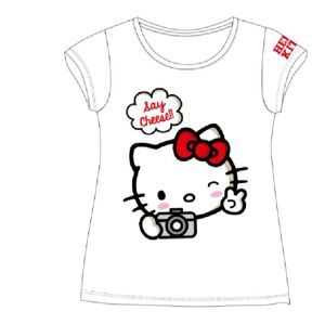 EPlus Dievčenské tričko - Hello Kitty biele Veľkosť - deti: 128