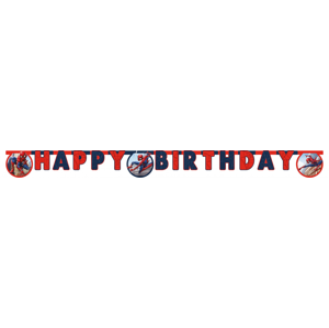 Procos Banner Happy Birthday - Spiderman Crime
