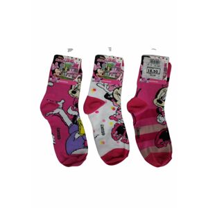 Setino Sada 3 párov detských ponožiek - Minnie Mouse mix Veľkosť ponožiek: 23-26