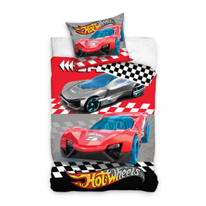Carbotex Detské posteľné obliečky - Hot Wheels  140 x 200 cm