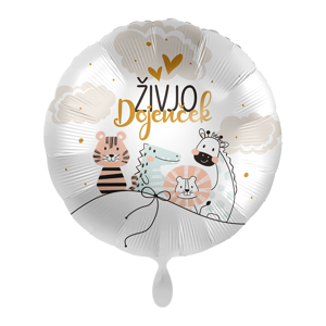 Premioloon Fóliový balón kruh - Živjo Dojenček
