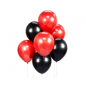 Godan Balónová kytica - červeno-čierna 7 ks