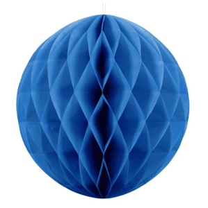 PartyDeco Papierová guľa - kráľovská modrá 40 cm