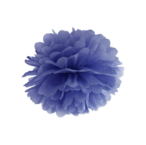 PartyDeco Pompom v tvare kvetu námornícky modrý 25 cm