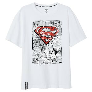 EPlus Pánske tričko - Superman biele Veľkosť - dospelý: XXL