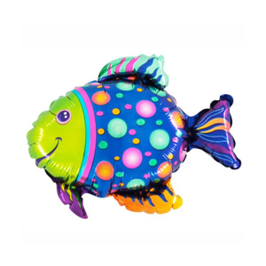 BP Fóliový balón - Farebná rybka s bodkami