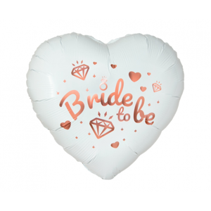 Godan Fóliový balón srdce - Bride to be ružovozlatý 46 cm