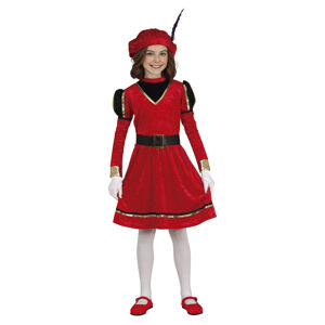 Guirca Detský dievčenský kostým - Červené páža Veľkosť - deti: XL