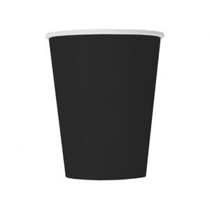 Unique Party Papierové poháre - čierne 270 ml 8 ks