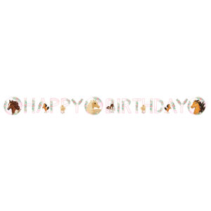 Amscan Banner Happy Birthday - Krásne koníky 140 x 15 cm