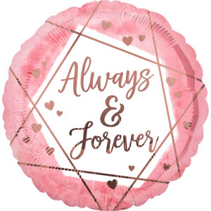 Amscan Fóliový balón - Always & Forever ružový