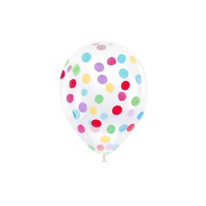 PartyDeco Latexové balóny s konfetami mix 30 cm