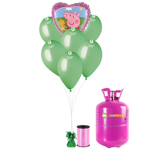 HeliumKing Hélium párty set - Peppa Pig zelený