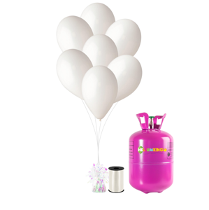 HeliumKing Hélium párty set s bielymi balónikmi 30 ks