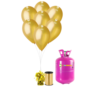 HeliumKing Hélium párty set so zlatými balónikmi 20 ks