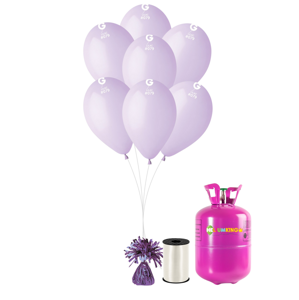 HeliumKing Hélium párty set s fialovými balónikmi 30 ks