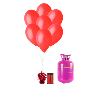 HeliumKing Hélium párty set s červenými balónikmi 20 ks
