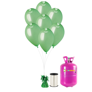 HeliumKing Hélium párty set so zelenými balónikmi 20 ks
