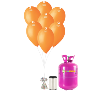 HeliumKing Hélium párty set s oranžovými balónikmi 30 ks