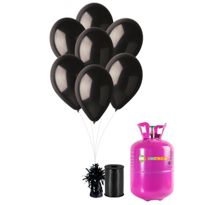 HeliumKing Hélium párty set s čiernymi balónikmi 20 ks
