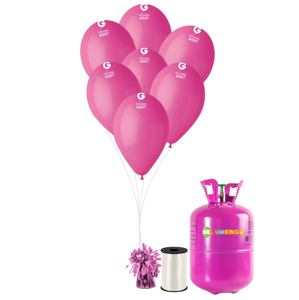 HeliumKing Hélium párty set s balónikmi fuchsia 20 ks
