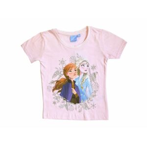 Setino Detské tričko s krátkym rukávom - Frozen svetloružové Veľkosť - deti: 116
