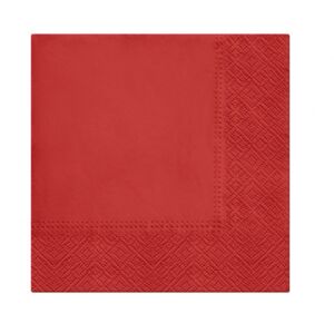 PAW Papierové servítky - Červené 33 x 33 cm