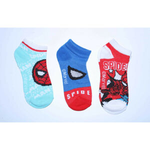 Setino Kotníkové ponožky - Spiderman, modré 3 ks Veľkosť ponožiek: 27-30