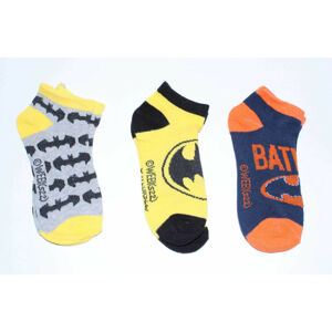Setino Kotníkové ponožky - Batman žlté, 3 ks Veľkosť ponožiek: 27-30